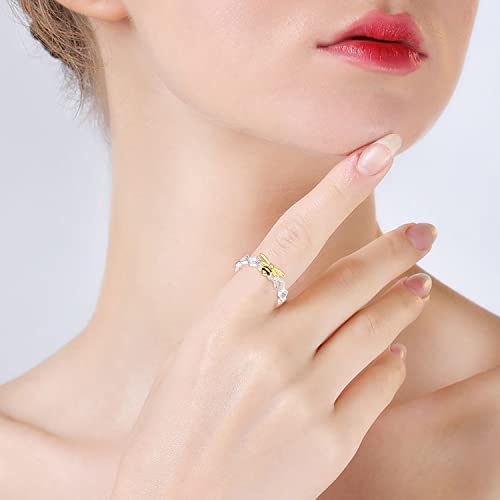 Bague réglable en argent résolvant le problème de taille femme