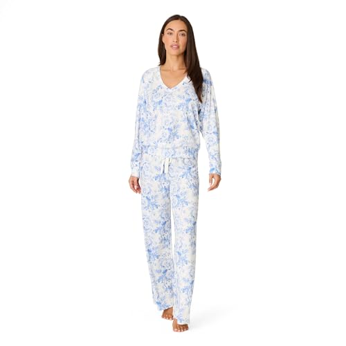 Image of PJ Salvage Women's [Amazon Exclusive] Cloud Jersey Open-bottom Pajama 2-piece Pj Set