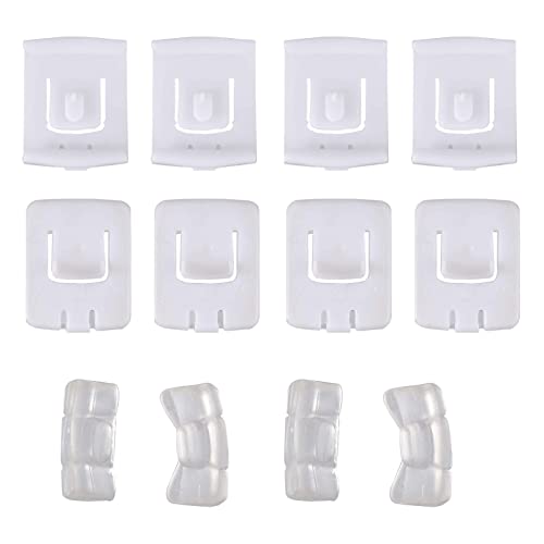 Sitzverstellung Gleitstück,Gleitstück Führungsstück Sitz Schiene Verstellung,Auto Sitzschienen Läufer,Gummi Sitzschiene Führungsstück Reparaturset,Schieberführung Clips Teilesatz für VW Santana,4 Satz