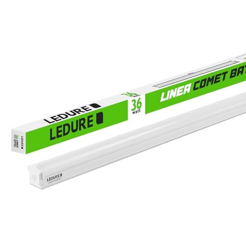 Image of LEDURE 36W Comet Batten : Energy-Efficient 36W Tubelight| Internal Driver | 4ft LED tube light Ideal for Living Rooms, Bedrooms, Offices, Commercial, and Industrial Spaces (Cool White-Pack of 4)