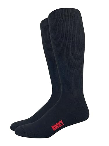 ROCKY Mens Ultra Dri over the calf Military Boot Socks 2 Pair Pack