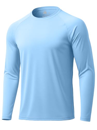Image of ZITY 5 Pack Long Sleeve Shirts for Men UPF 50+ Sun Protection Fast Dry Lightweight Fishing Swim Rash Guard Workout Shirt