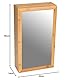 WENKO Spiegelschrank Bambusa, schmaler Bambus-Badezimmerschrank mit Spiegel, Magnetverschluss, Griffmulde und Zwei Mittelböden zur übersichtlichen Aufbewahrung von Bad-Accessoires, 35 x 60 x 15 cm