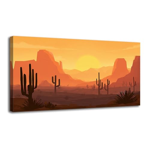 Large Wall Art Prints 30"x60" Western Texas desert silhouette america
