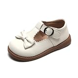 YWPENGCAI Toddler Girl Mary Jane Dress Shoes T-Strap Ballet Flats Beige