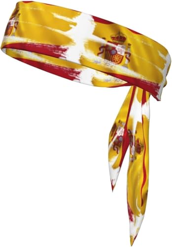 Pañuelo Deportivo con la Bandera de España, de Secado rápido y Transpirable, Ideal para Entrenar, para Mujeres, niñas y Hombres. Ligero y Transpirable.