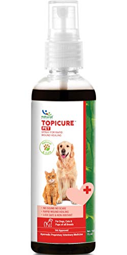 Natural Remedies Combo Topicure & Reliflam Spray for Pets, Wound Healing, Itch Relief, Lick Safe, All-Natural Ingredients, Pet Friendly, Allergy Relief for Dogs, Cats, & Pups, 75ml Each (Pack of 2)