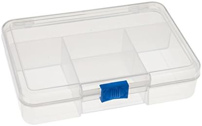 5-Compartment Clear Plastic Small Jewelry Organizer