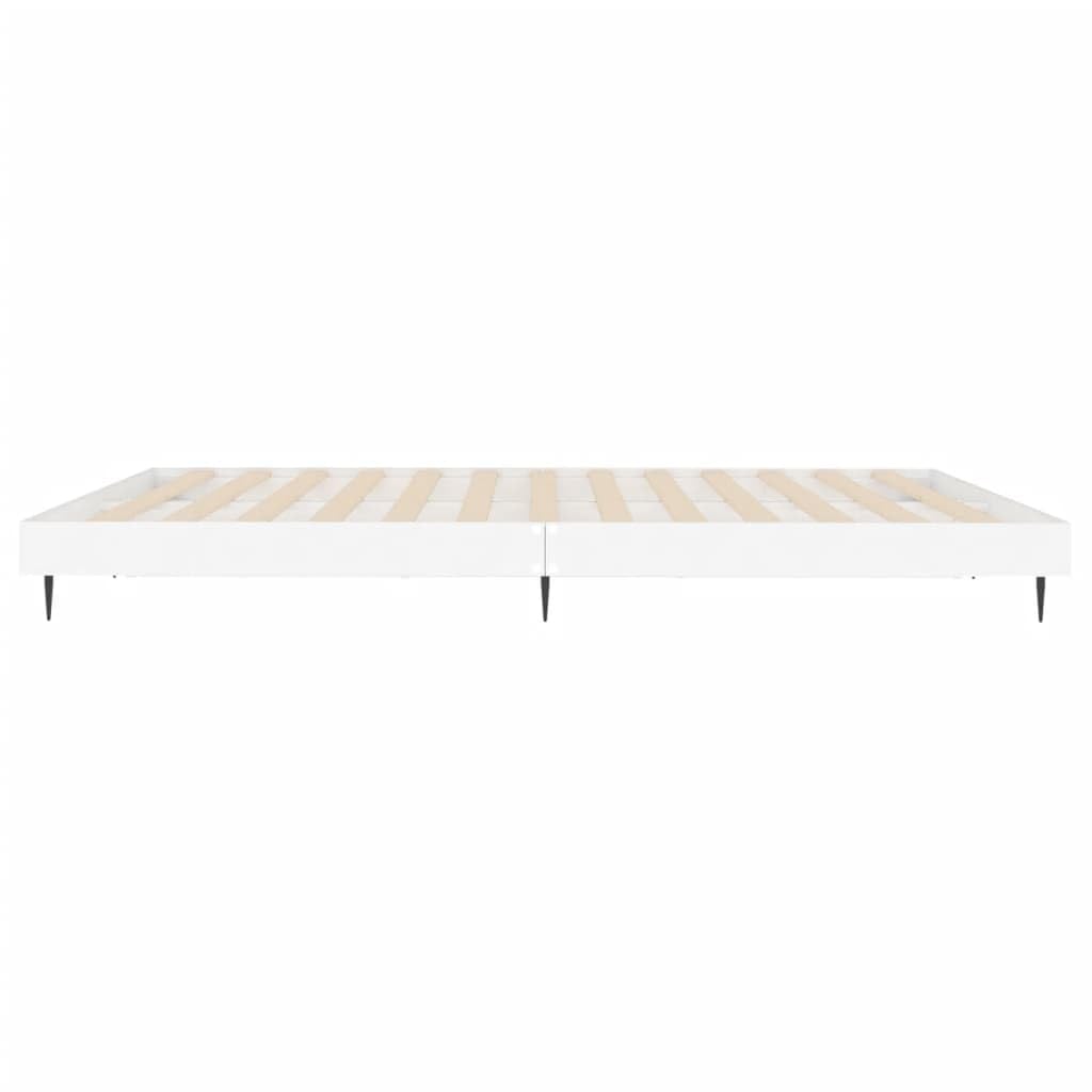 Rantry Bettgestell mit LED, Massivholz, weiß, 200 x 200 cm, Lattenrost für Erwachsene, Kinder und Jugendliche, einfache Montage, Typ 2 Betten und Lattenroste