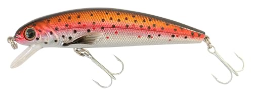 Abu Garcia Tormentor Esca galleggiante - Disponibile in più misure, ottimale per trote, persici, lucci, lucioperca e spigole, azione seducente con colori vivaci, Holo Black/Red/Pink/Silver 9 cm