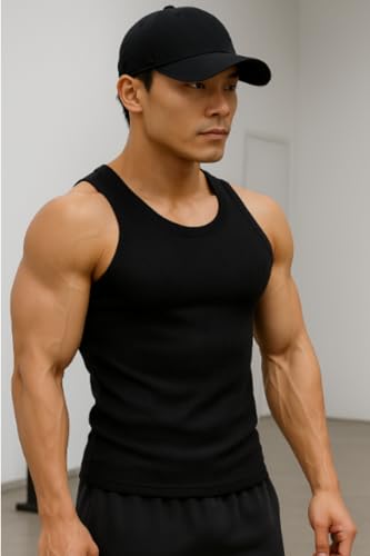 Image of Rockwell Men's Premium Cotton Vest - Sleeveless Gym Undershirt | Breathable, Stretchable & Skin-Friendly Innerwear for Everyday Comfort | 302