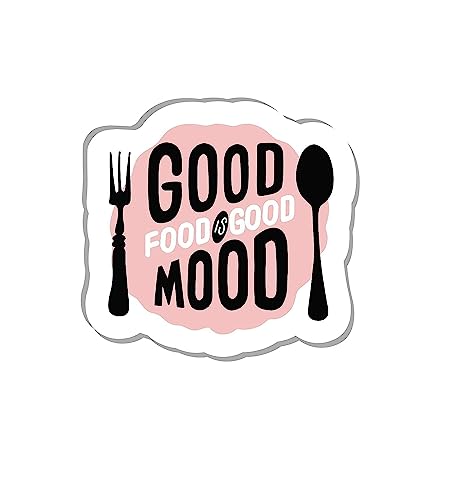 Image of Fridge Magnet Stickers Funny Quote Good Food is Good Mood Sticker for Refrigerator Decor (Pack of 1)