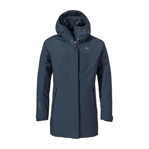 Schöffel Damen Parka Style Froda WMS, atmungsaktiver, wasserdichter Parka mit 2-Wege-Stretch, leichte Outdoorjacke mit verstellbarer Kapuze
