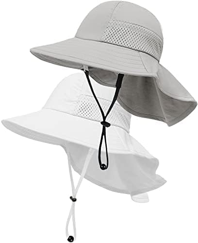 Baby Sun Hat UPF 50+ Toddler Wide Brim Beach Hats for Boys Girls 0-6 Years