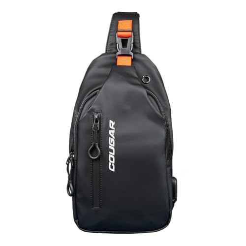 Mochila de Ombro Cougar Uniride Preto 4 Litros Resistente à Água com Porta USB CGR-UNIRIDE