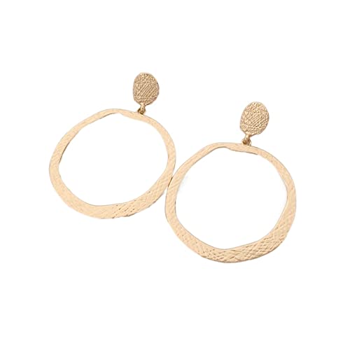 Boucles d'oreilles pendantes pour rayonner en soirée avec un style exagéré couleur or
