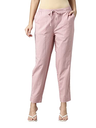 Image of GO COLORS Ikat Print Beige Printed Pencil Pant for Women | Breathable, Side Pocket