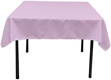 LA Linen Polyester Poplin Square Tablecloth, 52 by 52-Inch, Dark Teal, 132 x 132 x 0.04 cm