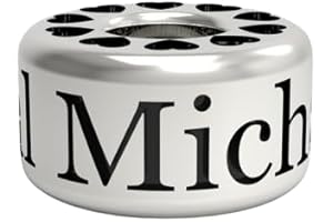 Personalized 925 Sterling Silver Bead Charm with Engraved Name and Heart