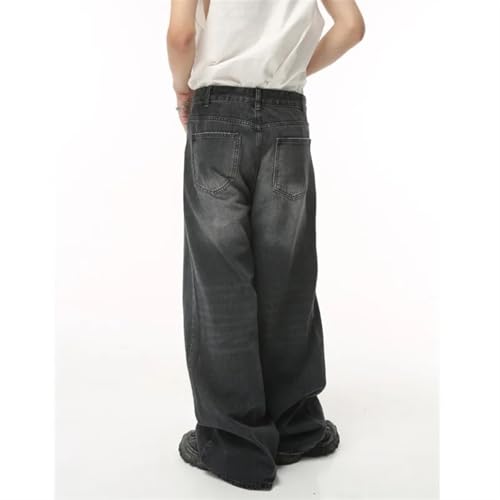 Men's Denim Pants Street Wide Leg Loose Denim Pants Fashionable Ripped Straight Leg Pants Men Wide Leg Pants4