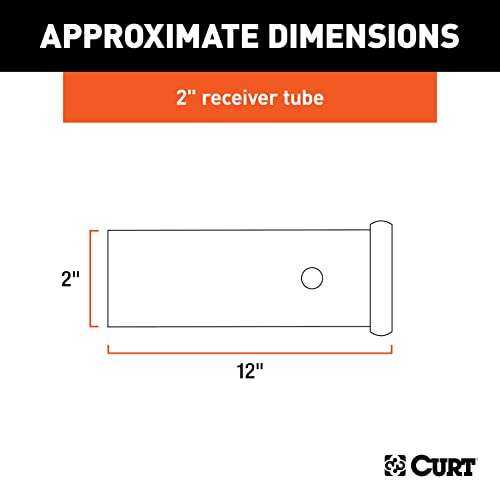 Curt Manufacturing 49120 12 in Receiver Tube 2 in X 2 in Raw Finish