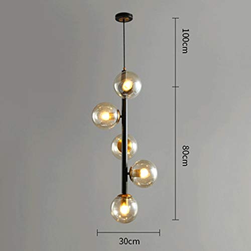 Creative glass ball chandelier d'exception pour décoration épurée