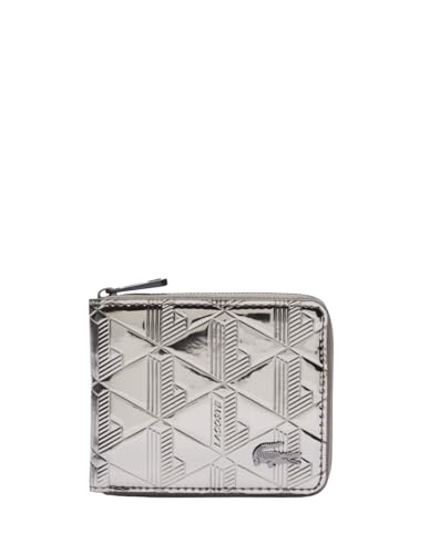 Lacoste The Blend portefeuille zippé de luxe au design argenté