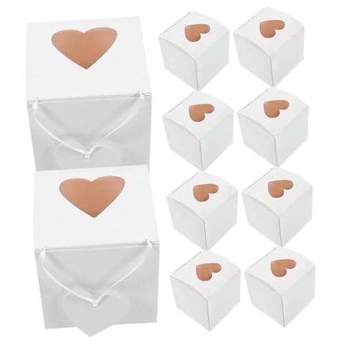 Boîtes à bonbons de mariage blanches en papier carré contenant dragées boîte cadeau festive