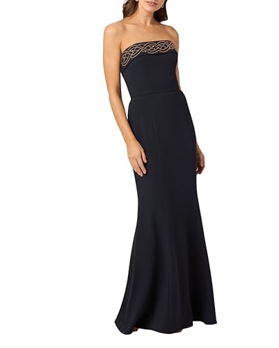 Shoshanna Women's Midnight Embellished Crepe Violette Dress, Navy