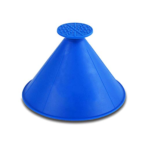 Yoruii Ice Scraper Magic Funnel Snow Removal Tool Round Windshield Cone-Shaped Car Windshield Snow Scraper (Blue 3Pack)