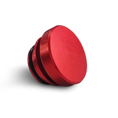 Image of Car Cigarette Lighter Plug Cover, Car Plug Cap, Aluminum Auto Cigarette Lighter Plug Part, Waterproof Dustproof Plug Auto Accessory for Vehicles with Standard 12 Volt Power Source (Red)