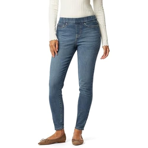 Levi Strauss Signature Gold Women's Totally Shaping Pull-on Skinny Jeans Mid-Rise Stretch Denim Curvy (Available in Plus)