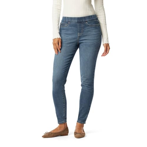 Levi Strauss Signature Gold Women's Totally Shaping Pull-on Skinny Jeans Mid-Rise Stretch Denim (Available in Plus Size), Sun Worshipper Signature, 28 Medium by Levi Strauss Signature Gold - Used condition - US$20.66