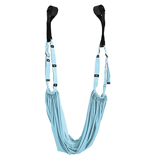 Waist Back Leg Stretch Strap Yoga Fitness Band,Stretching Equipment with Door Anchor for Dance Aerial Yoga Ballet Leg Stretching Exercise (Sky Blue)