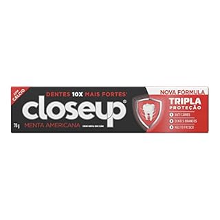 Close Up Creme Dental com flúor Closeup Triple Menta Americana 70g, Branco