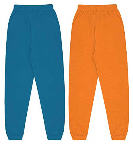 Image of KYDA KIDS Boy's Regular Fit Mid Rise 100% Cotton Track Pant - (Pack of 2)