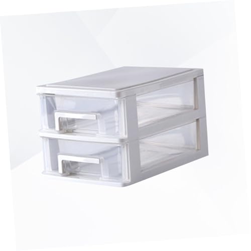 Boîte de rangement plastique blanc pour optimiser l'espace du bureau - 4