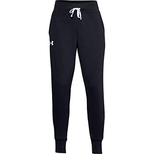 Under Armour Girls' Rival Joggers, Black (001)/White, Youth Small