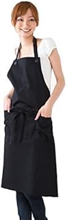 シンプルエプロン カフェ風ベーシックタイプ【全６色】 (ブラック)