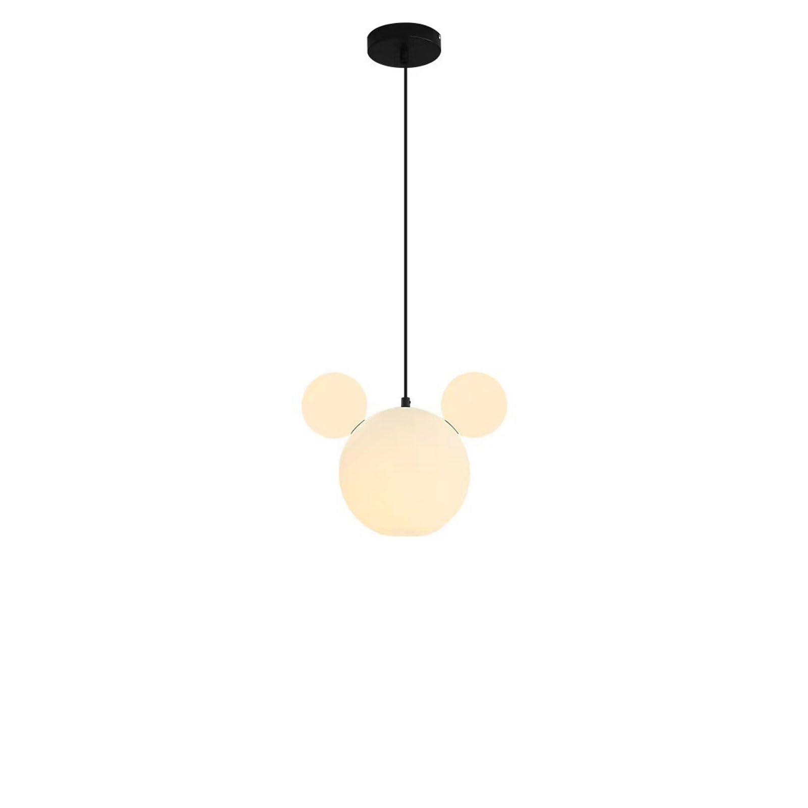 RSZCSMO 11.81in Acrylic Pendant Light Cream-Style White Children's Room Hanging Lamp Suitable for Bedrooms, Clothing Stores, Lighting Fixture