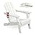 LOUNZY Folding Adirondack Chair, White