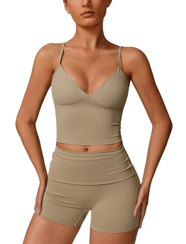Ensemble de sport 2 pièces avec brassière à bonnet amovible pour l'été