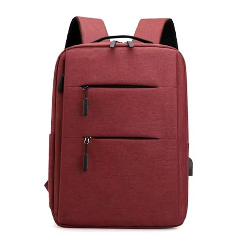 Mochila Slim Executiva para Notebook até 15 Polegadas com Porta USB Resistente à Água e Design Moderno (Vermelha)