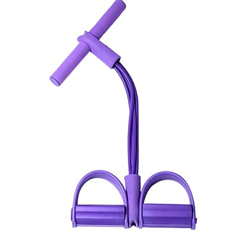 Fitness Pedal Elastische Zugseil, 4-Rohr Tension Rope Elastisches Sit-up Pull Rope Pedal Widerstand Band Bodybuilding Expander Multifunktions Leg Exerciser für Schlankheitstraining Arme Bauch Pilates