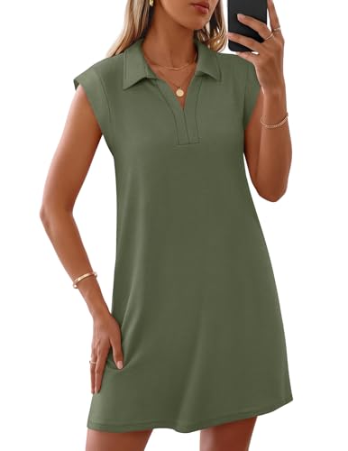 MEROKEETY Women's 2026 Summer Short Sleeve Mini Dress Casual