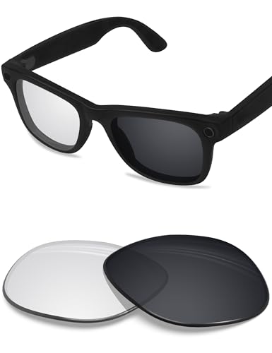 Image of BLAZERBUCK Photochromic Replacement Lenses Compatible with Ray-Ban Meta Wayfarer RW4008 | RW4012 (Gen 2) 53mm Smart Glasses