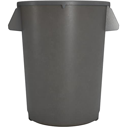 Image of SPARTA Bronco 20 Gallon Trash Can, Thick Polyethylene Bin, NSF Certified Waste Container with Top Handles, Bottom Handholds, Reinforced Base and Stackable, LLDPE, 20 Gallon, Gray