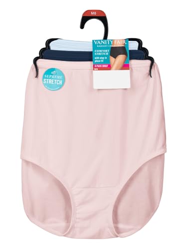 Vanity Fair Womens Comfort Stretch Brief 3-Pack, 3XL2