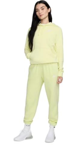 Nike Women's Sportswear Club Fleece Pullover Hoodie, Life Lime (Yellow), Medium