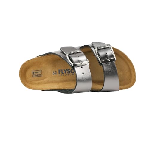 Image of Kids' 100% Genuine Leather Sandals - Comfortable Smart Foam Footbed, Adjustable Straps, Durable Non-Slip Sole and Stylish